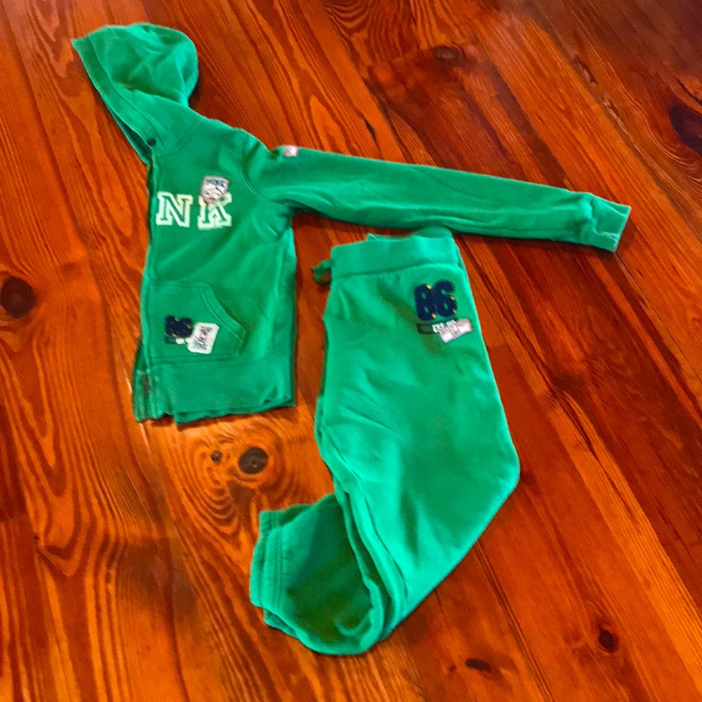 Vintage Victoria Secret Pink green sweatshirt set